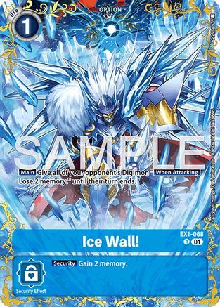 Ice Wall! - EX1-068 (Alternate Art) - EX1-068