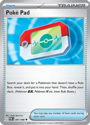 Poke Pad - 081/088 - Uncommon - Reverse Holofoil