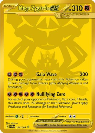 Mega Zygarde ex - 124/088 - Mega Hyper Rare - Holofoil