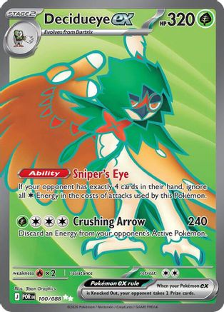 Decidueye ex - 100/088 - Ultra Rare - Holofoil