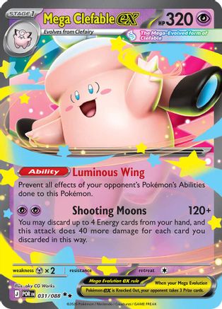 Mega Clefable ex - 031/088 - Double Rare - Holofoil