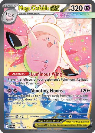 Mega Clefable ex - 119/088 - Special Illustration Rare - Holofoil