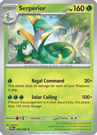 Serperior - 006 - Rare - Reverse Holofoil
