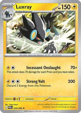Luxray - 028 - Rare - Holofoil