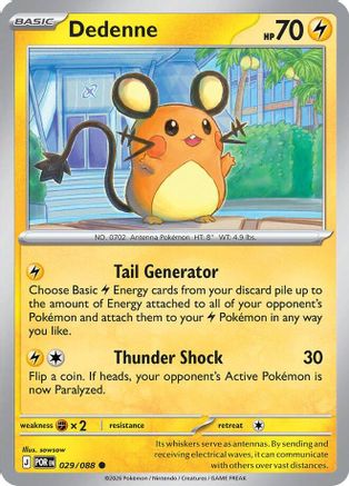 Dedenne - 029/088 - Common - Reverse Holofoil