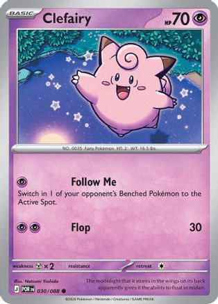 Clefairy - 030/088 - Common - Reverse Holofoil