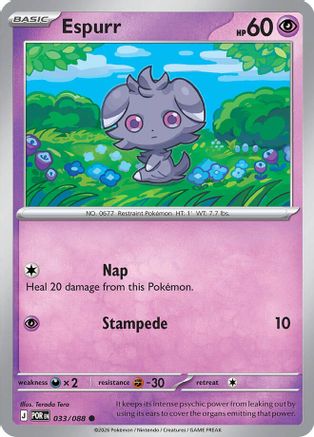 Espurr - 033/088 - Common - Reverse Holofoil