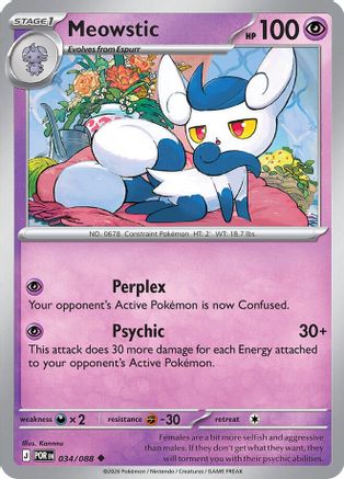 Meowstic - 034 - Uncommon - Reverse Holofoil