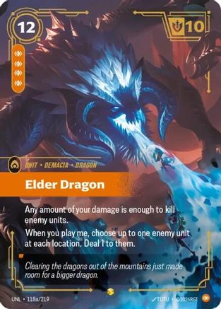 Elder Dragon (Alternate Art) (118a/219) - Unleashed Foil (Pre-Order)