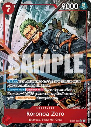 Roronoa Zoro (EB04-007) (Alternate Art) - EB04-007 - Super Rare