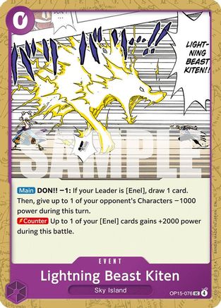 Lightning Beast Kitten - OP15-076 - Uncommon