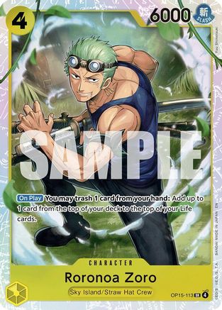 Roronoa Zoro (OP15-113) - OP15-113 - Super Rare