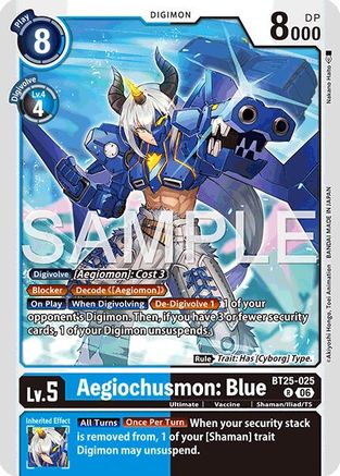 Aegiochusmon: Blue - BT25-025