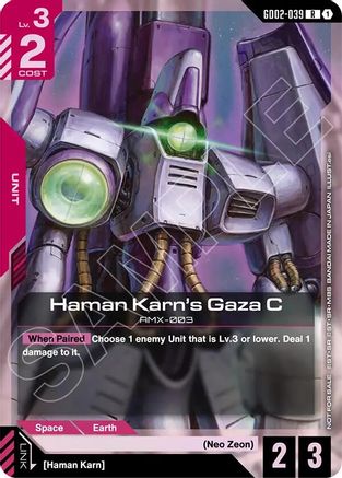 Haman Karn's Gaza C (Store Tournament Participant Pack 04) - GD02-039 - R