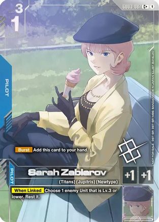 Sarah Zabiarov (Store Tournament Winner Pack 04) - GD03-087 - C+