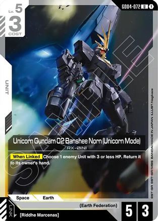 Unicorn Gundam 02 Banshee Norn (Unicorn Mode) - GD04-072 - UC