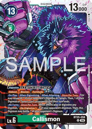 Callismon - BT25-058