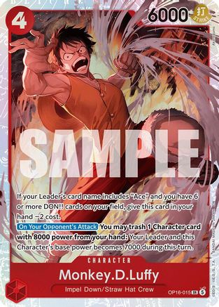 Monkey.D.Luffy - OP16-015 - Super Rare (Pre-Order)