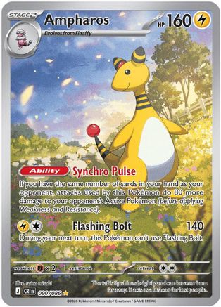 Ampharos - 090/086 - Illustration Rare - Holofoil