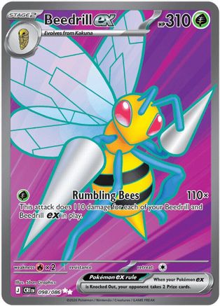 Beedrill ex - 098/086 - Ultra Rare - Holofoil