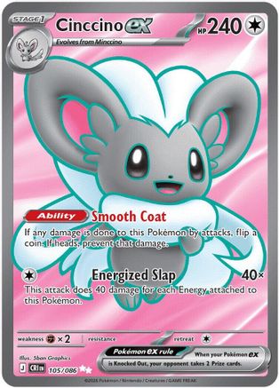 Cinccino ex - 105/086 - Ultra Rare - Holofoil
