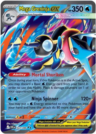 Mega Greninja ex - 022/086 - Double Rare - Holofoil