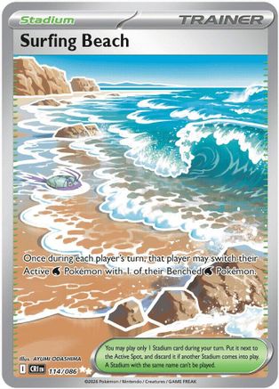 Surfing Beach - 114 - Ultra Rare - Holofoil