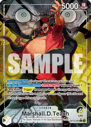 Marshall.D.Teach (Alternate Art) - OP16-080 - Leader (Pre-Order)