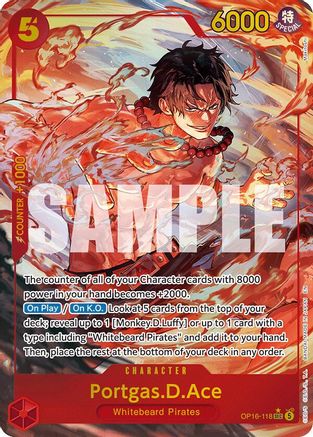Portgas.D.Ace (118) (Alternate Art) - OP16-118 - Secret Rare (Pre-Order)