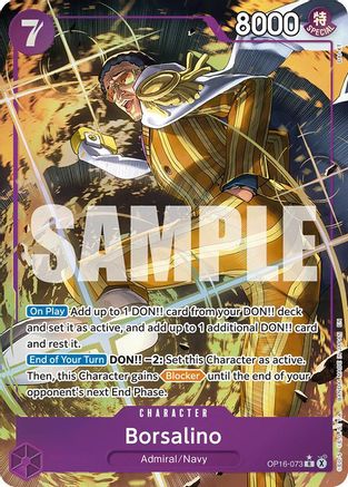 Borsalino (Alternate Art) - OP16-073 - Rare (Pre-Order)