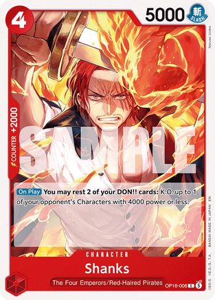 Shanks - OP16-006 - Common (Pre-Order)