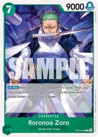 Roronoa Zoro (035) - OP16-035 - Common (Pre-Order)