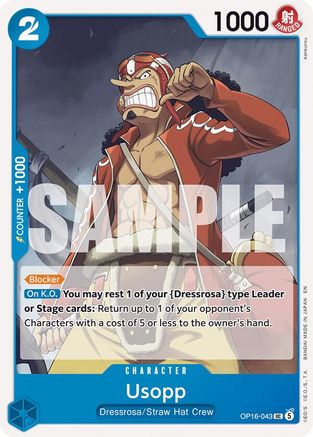 Usopp - OP16-043 - Uncommon (Pre-Order)