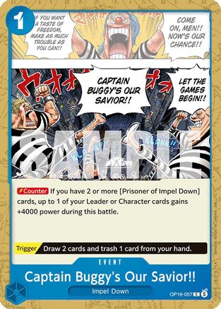 Captain Buggy's Our Savior!! - OP16-057 - Common (Pre-Order)