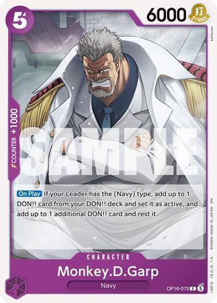 Monkey.D.Garp - OP16-075 - Common (Pre-Order)