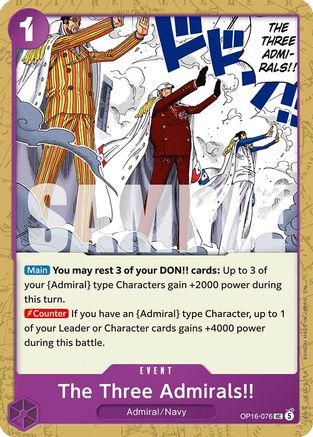 The Three Admirals!! - OP16-076 - Uncommon (Pre-Order)