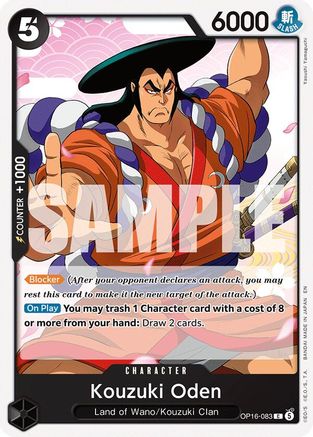 Kouzuki Oden - OP16-083 - Common (Pre-Order)