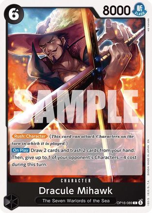Dracule Mihawk - OP16-089 - Common (Pre-Order)