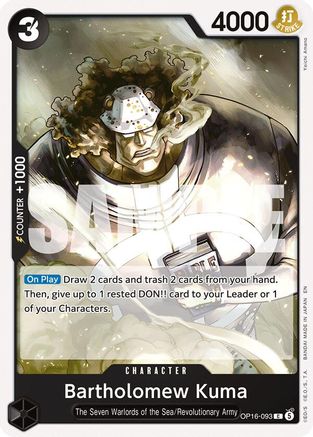 Bartholomew Kuma (093) - OP16-093 - Common (Pre-Order)