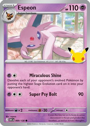 Espeon - 069/128 - Common - Holofoil