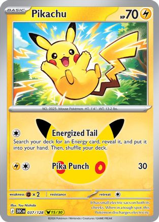 Pikachu - 037/128 - None - Holofoil
