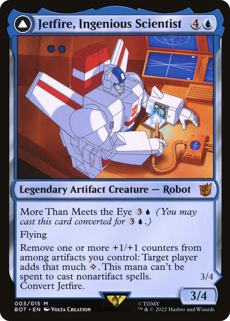Jetfire, Ingenious Scientist (BOT-003) - Transformers Foil