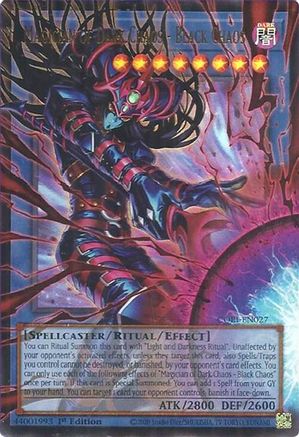 Magician of Dark Chaos - Black Chaos (Extended Art) - CORI-EN027 -  Chaos Origins 1st Edition