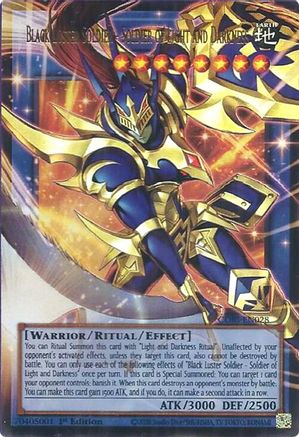 Black Luster Soldier - Soldier of Light and Darkness (Extended Art) - CORI-EN028 -  Chaos Origins 1st Edition
