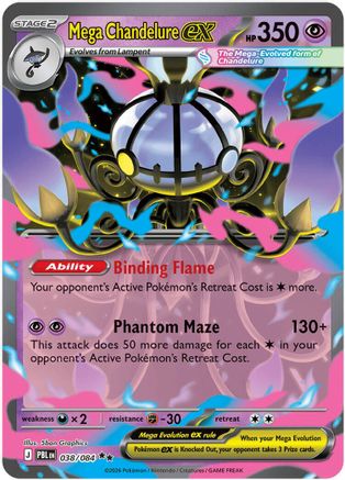 Mega Chandelure ex - 038/084 - Double Rare - Holofoil