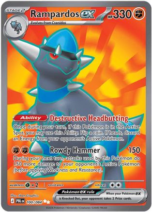 Rampardos ex - 100/084 - Ultra Rare - Holofoil