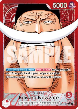 Edward.Newgate (001) (Alternate Art) - OP17-001 - Leader