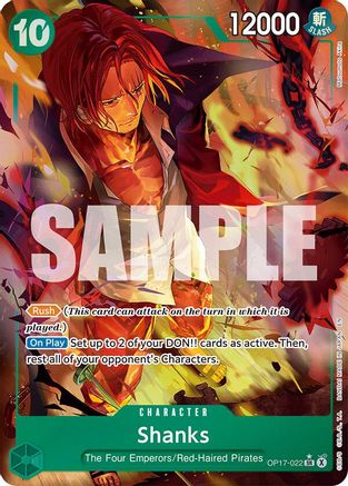Shanks (022) (Alternate Art) - OP17-022 - Super Rare (Pre-Order)