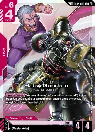 Haow Gundam (R+) (Link Rare) - GD05-036 - R+