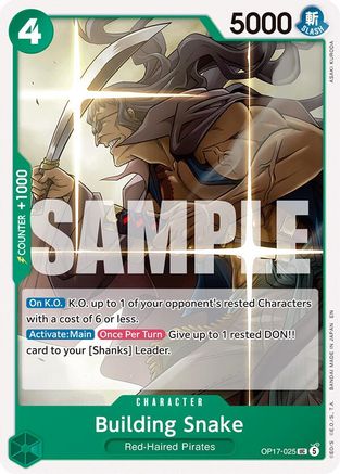 Building Snake - OP17-025 - Uncommon (Pre-Order)